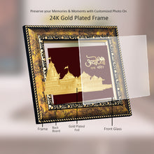 Load image into Gallery viewer, Diviniti 24K Gold Plated Ram Mandir Photo Frame For Home Decor, Wall Hanging Decor, Table Decor, Puja &amp; Gift (21.5 CM X 17.5 CM)
