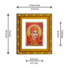 Load image into Gallery viewer, DIVINITI 24K Gold Plated Dayananda Saraswati Wall Photo Frame For Home Decor Showpiece (15.0 X 13.0 CM)
