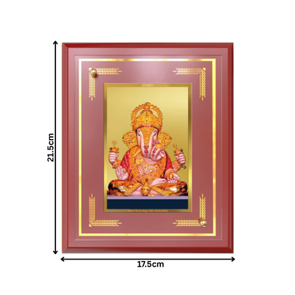 Dagdu Ganesh | Shri Dagdusheth Halwai Ganpati Wall and Tabletop Photo Frame in 24K Gold Plated Foil