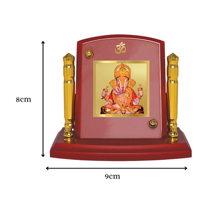 Dagdu Ganesh | Shri Dagdusheth Halwai Ganpati Car Dashboard Frame in 24K Gold Plated Foil