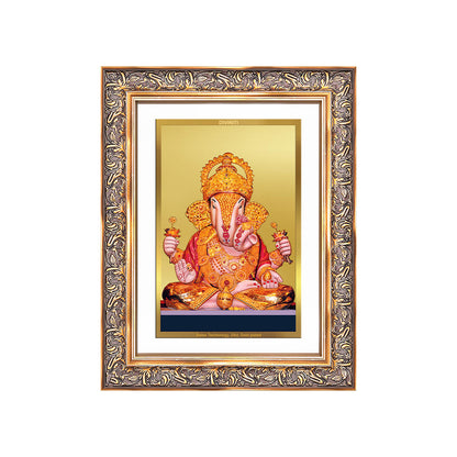 Dagdu Ganesh | Shri Dagdusheth Halwai Ganpati Wall Photo Frame in 24K Gold Plated Foil