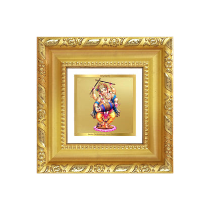 Dancing Ganesha on 24K Gold | Nritya Ganapati Tabletop Frame in 24K Gold Plated Foil