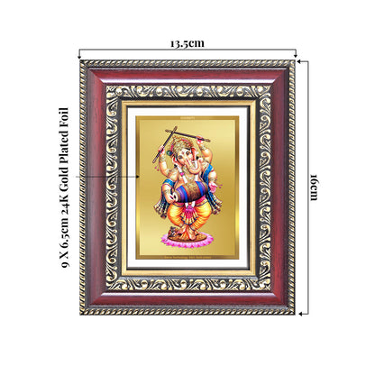 Dancing Ganesha on 24K Gold | Nritya Ganapati Wall & Tabletop Frame in 24K Gold Plated Foil