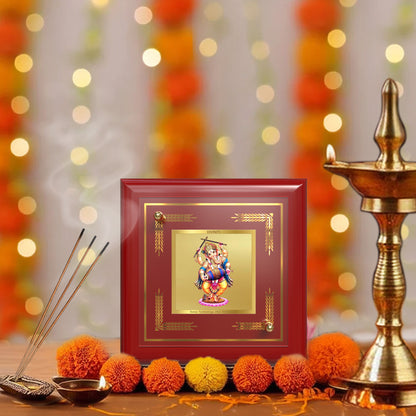 Dancing Ganesha on 24K Gold | Nritya Ganapati Tabletop Frame in 24K Gold Plated Foil