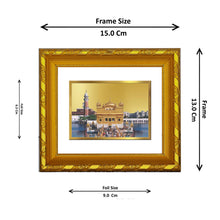 Load image into Gallery viewer, DIVINITI 24K Gold Plated Golden Temple Photo Frame For Home Decor, Luxury Gift, Festival (15.0 X 13.0 CM)
