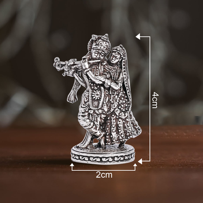 Pure Silver Radha Krishna Idol (2x4 cm 31g)
