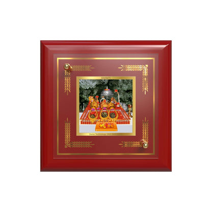 Durga-Mata Ka Darbar | Shakti Roop | Divine Court of Goddess Durga For Tabletop Frame in 24K Gold Plated Foil