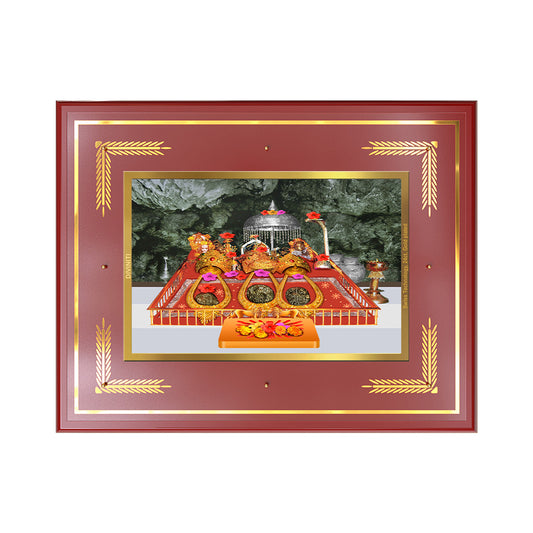 Durga Vaishno Devi Mata Ka Darbar | Divine Wall Photo Frame in 24K Gold Plated Foil