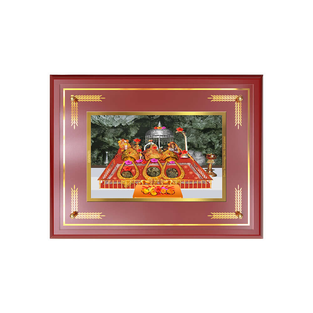 Durga Vaishno Devi Photo Frame in 24k Gold Plated Foil