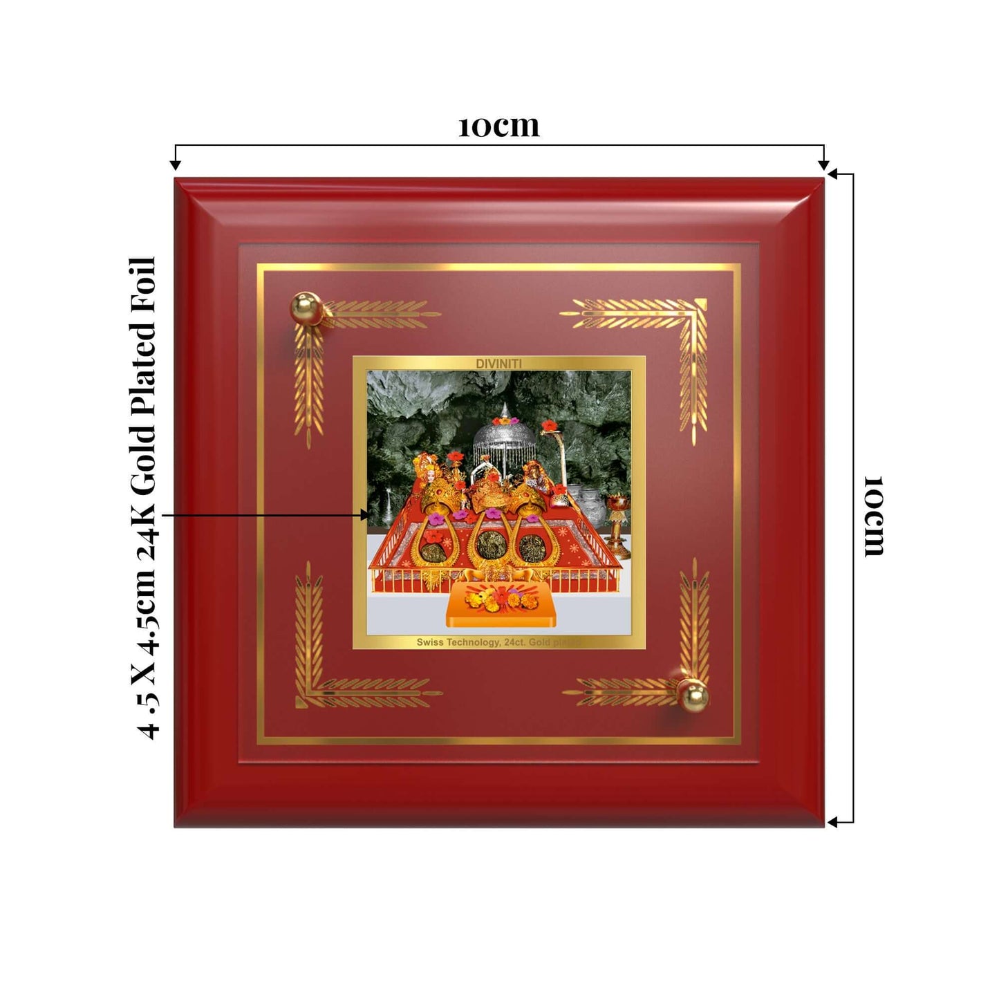 Durga-Mata Ka Darbar | Shakti Roop | Divine Court of Goddess Durga For Tabletop Frame in 24K Gold Plated Foil
