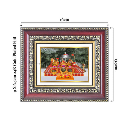 Durga Mata Ka Darbar Wall & Tabletop Frame for Home & Temple in 24K Gold Plated Foil