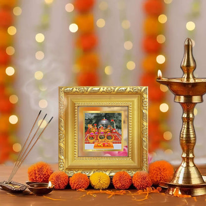 Durga-Mata Ka Darbar | Shakti Roop | Divine Court of Goddess Durga For Tabletop Frame in 24K Gold Plated Foil