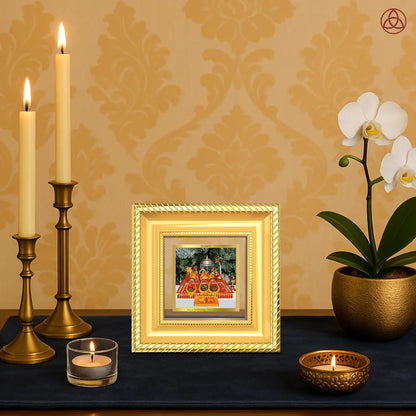 Durga Vaishno Devi Mata Ka Darbar | Divine Tabletop Frame in 24K Gold Plated Foil