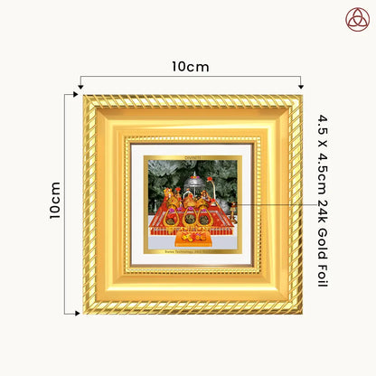 Durga Vaishno Devi Mata Ka Darbar | Divine Tabletop Frame in 24K Gold Plated Foil