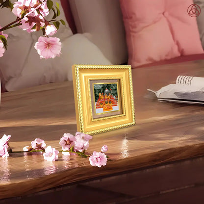 Durga Vaishno Devi Mata Ka Darbar | Divine Tabletop Frame in 24K Gold Plated Foil