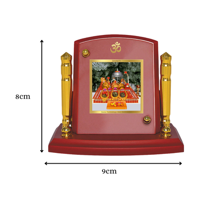Durga Vaishno Devi Mata Ka Darbar | Divine Car Dashboard Frame in 24K Gold Plated Foil