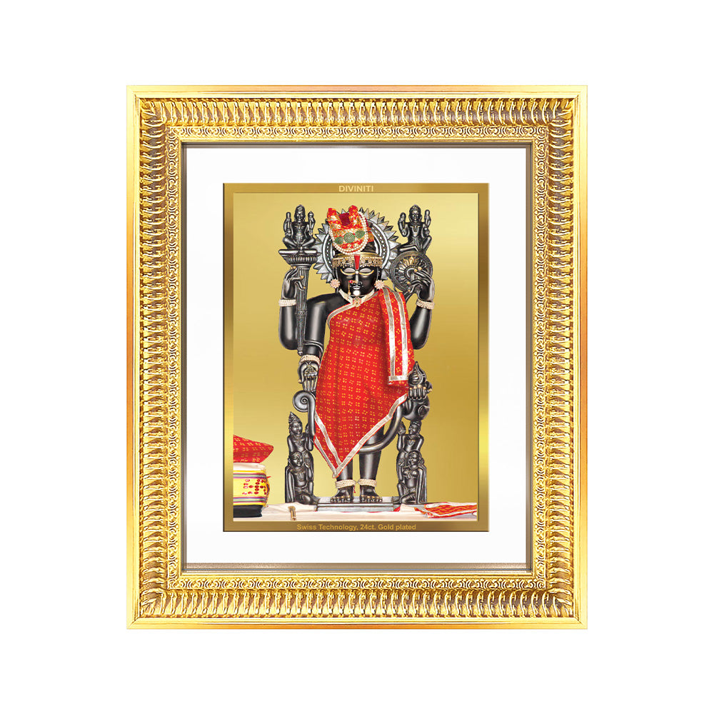 Dwarkadhish | Lord Krishna of Dwarka Wall & Tabletop Frame in 24K Gold Plated Foil