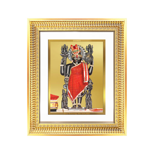 Dwarkadhish | Lord Krishna of Dwarka Wall & Tabletop Frame in 24K Gold Plated Foil