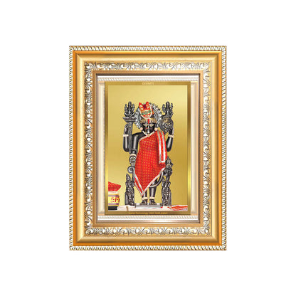 Dwarkadhish | Lord Krishna of Dwarka Wall and Tabletop Photo Frame in 24K Gold Plated Foil