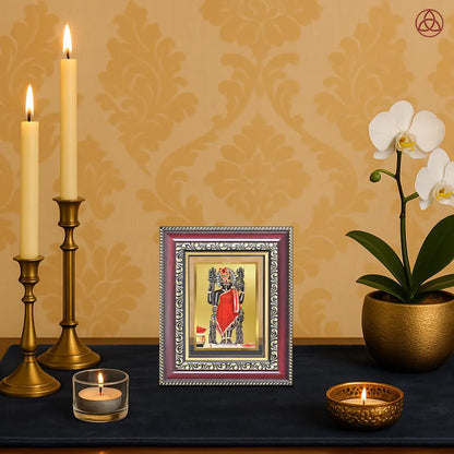 Dwarkadhish | Lord Krishna of Dwarka Tabletop Frame in 24K Gold Plated Foil