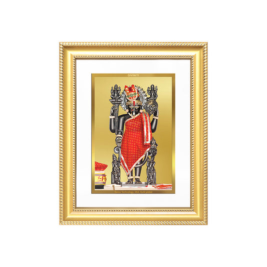Dwarkadhish | Lord Krishna of Dwarka Wall & Tabletop Frame in 24K Gold Plated Foil