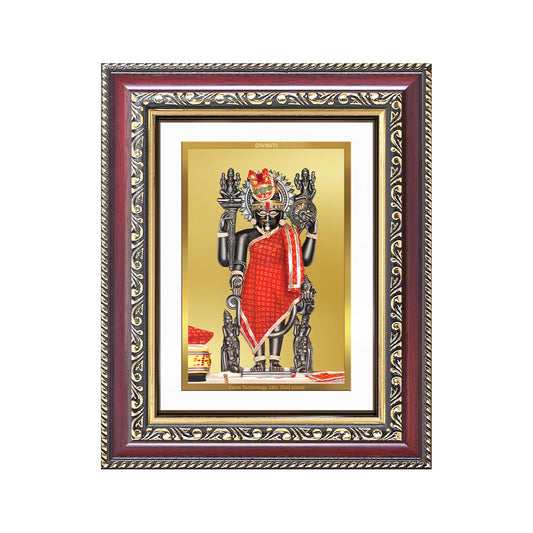 Dwarkadhish Photo Frame in 24K Gold Plated Foil