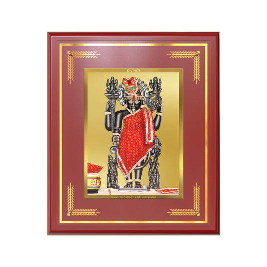 Dwarkadhish | Lord Krishna of Dwarka Wall & Tabletop Frame in 24K Gold Plated Foil