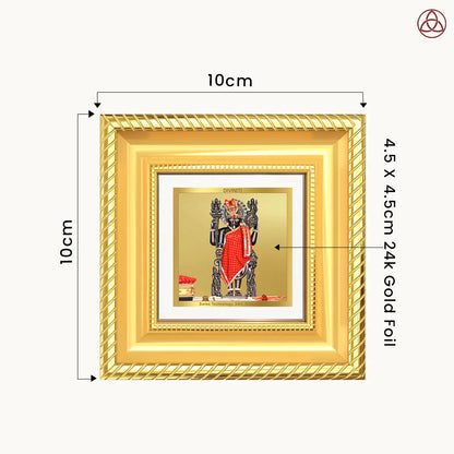 Dwarkadhish | Lord Krishna of Dwarka Tabletop Frame in 24K Gold Plated Foil