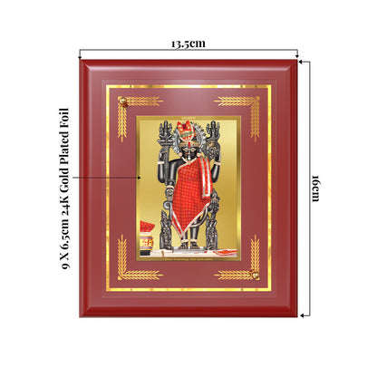 Dwarkadhish | Lord Krishna of Dwarka Wall & Tabletop Frame in 24K Gold Plated Foil