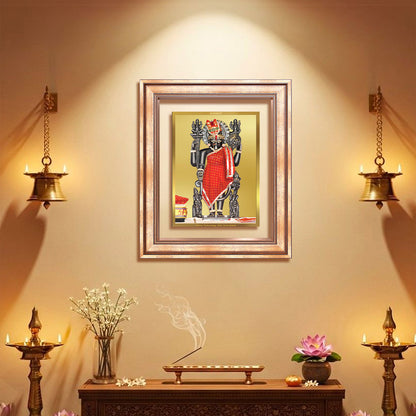 Dwarkadhish | Lord Krishna of Dwarka Wall & Tabletop Frame in 24K Gold Plated Foil