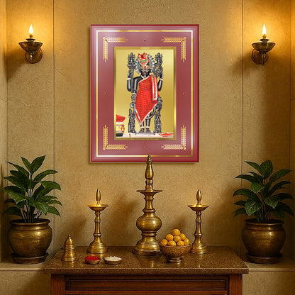 Dwarkadhish | Lord Krishna of Dwarka Wall Photo Frame in 24K Gold Plated Foil