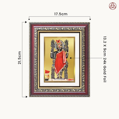 Dwarkadhish | Lord Krishna of Dwarka Wall & Tabletop Photo Frame in 24K Gold Plated Foil