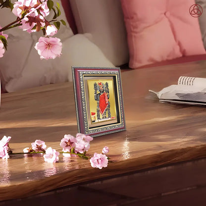Dwarkadhish | Lord Krishna of Dwarka Wall & Tabletop Photo Frame in 24K Gold Plated Foil
