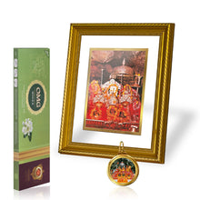 Load image into Gallery viewer, DIVINITI MATA Ka Darbar DG Size 2.5 Photo Frame, 24K Double Sided Gold Plated Pendant 18 MM and OMG Mogra Incense Sticks for Navratri Festival Puja &amp; Auspicious Occasion (Combo Pack)
