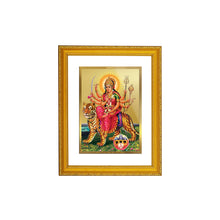 Load image into Gallery viewer, DIVINITI 24K Gold Plated Durga Wall Photo Frame |DG Frame 101 Size 2 Wall Photo Frame, Religious Photo Frame Idol For Prayer (20.8CMX16.7CM)
