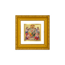 Load image into Gallery viewer, Diviniti 24K Gold Plated Ram Darbar Photo Frame For Home Decor, Office Table Decor, Puja Room, Worship &amp; Gift (10 CM X 10 CM)
