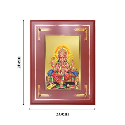 Ganesha | Lord Ganpati Wall and Tabletop Photo Frame in 24K Gold Plated Foil