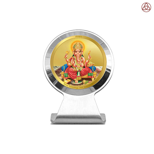 Ganesha | Lord Ganpati Car Dashboard Frame in 24K Gold Plated Foil