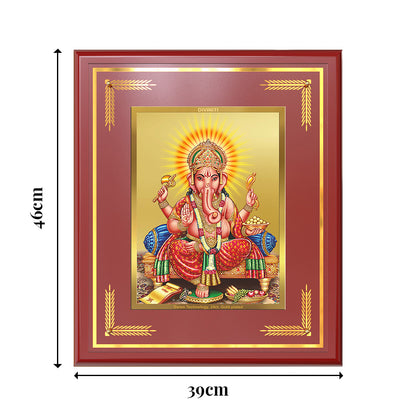 Ganesha | Lord Ganpati Wall Mount Photo Frame in 24K Gold Plated Foil