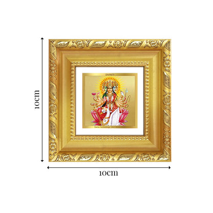 Diviniti Gayatri Mata Tabletop Photo Frame in 24K Gold Plated Foil | Wisdom, Protection & Divine Light | DG103S1A (10x10 CM)