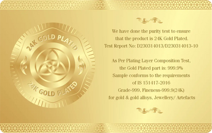 Adinath | Adishwara Tirthankara Rishabhanatha For Car Dashboard Frame in 24K Gold Plated Foil