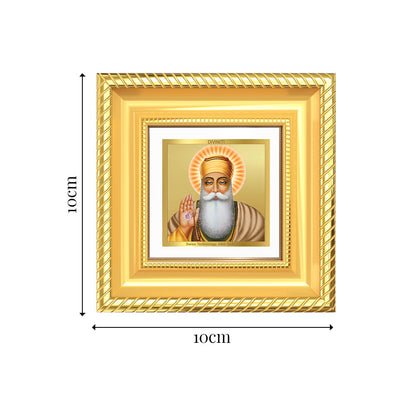 Diviniti Guru Nanak Dev Ji Tabletop Photo Frame in 24K Gold Plated Foil | Peace, Wisdom & Divine Blessings | DG015S1A (10x10 CM)