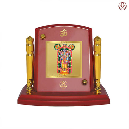 Guruvayurappan | Lord Krishna of Guruvayur Car Dashboard Frame in 24K Gold Plated Foil