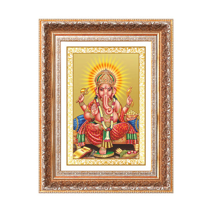 Ganesha | Lord Ganpati Wall Mount Photo Frame in 24K Gold Plated Foil