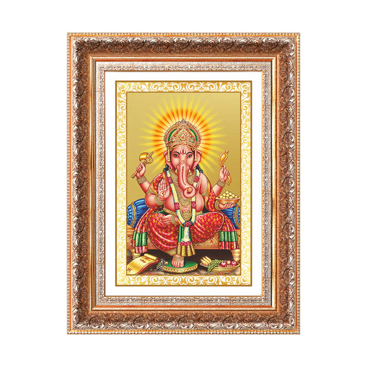 Ganesha | Lord Ganpati Wall Mount Photo Frame in 24K Gold Plated Foil