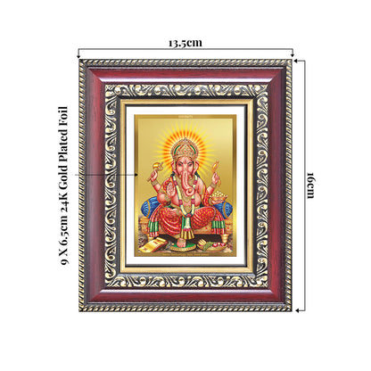 Ganesha | Lord Ganpati Wall & Tabletop Frame in 24K Gold Plated Foil