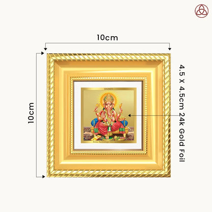 Ganesha | Lord Ganpati Tabletop Frame in 24K Gold Plated Foil