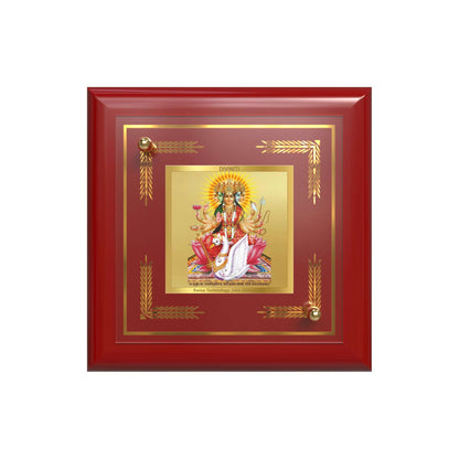 Gayatri Mata | Goddess of Wisdom | Divine Mother of Vedas For Tabletop Frame in 24K Gold Plated Foil