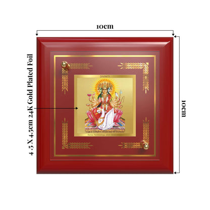 Gayatri Mata | Goddess of Wisdom | Divine Mother of Vedas For Tabletop Frame in 24K Gold Plated Foil