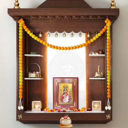 Gayatri Mata | Divine Goddess of Wisdom & Light Wall and Tabletop Photo Frame in 24K Gold Plated Foil